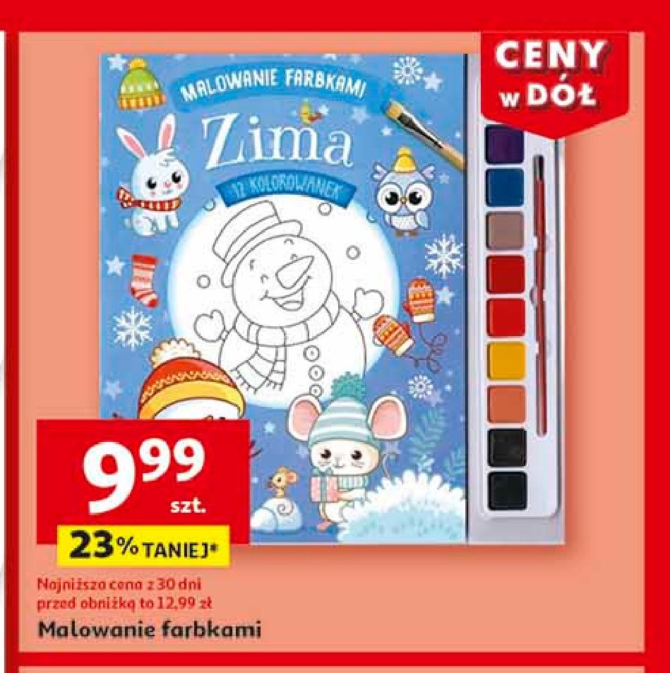 Malowanie farbkami - zima promocja w Auchan