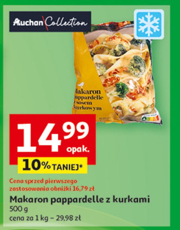 Makaron pappardelle z sosem kurkowym AUCHAN COLLECTION promocja w Auchan