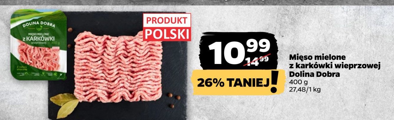 Mięso mielone z karkówki wieprzowej Dolina dobra promocja