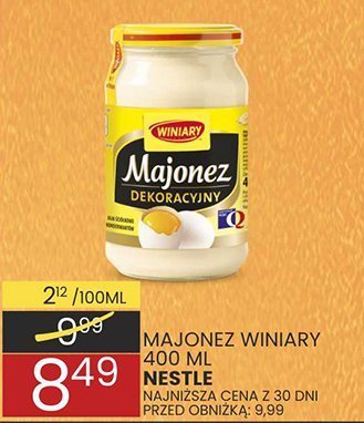 Majonez Winiary dekoracyjny Nestle promocja w Wafelek