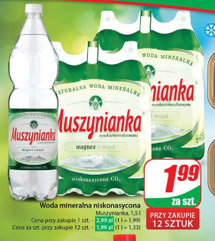 Woda niegazowana Muszynianka promocja w Dino