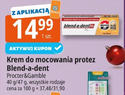 Krem do mocowania protez Blend-a-dent Procter&Gamble promocja w Leclerc