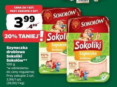 Szyneczka drobiowa Sokoliki promocja w Netto