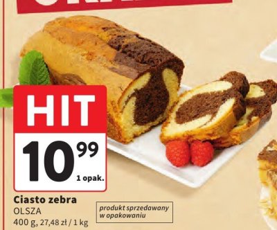 Ciasto zebra OLSZA promocja w Intermarche