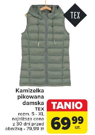 Kamizelka damska pikowana s-xl Tex promocja