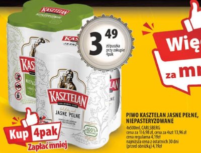 Piwo Kasztelan jasne pe艂ne promocja w Arhelan