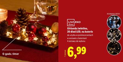Girlanda świetlna 20 diod LED, na baterie  promocja w Lidl
