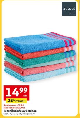 R臋cznik pla偶owy esteban 70 x 140 cm Actuel promocja