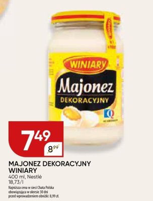 Majonez dekoracyjny Winiary promocja w Chata Polska