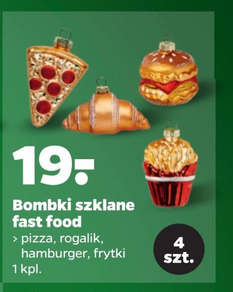 Bombki szklane fast food promocja