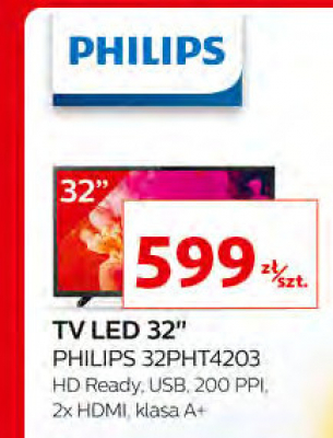 Telewizor 32" 32pht4203 Philips promocja