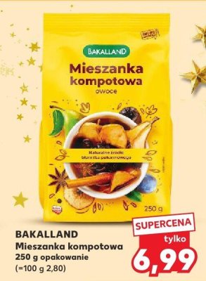 Mieszanka kompotowa BAKALLAND promocja w Kaufland