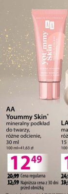 Podkład AA Yoummy Skin mineralny do twarzy różne odcienie 30 ml promocja w Hebe