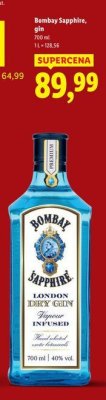 Gin Bombay Sapphire 700 ml promocja w Lidl
