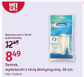 Nic dentystyczna z wykałaczką DENTEK promocja w Rossmann