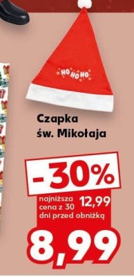 Czapka św. Mikołaja promocja w Kaufland