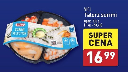 Talerz surimi Vici promocja w Aldi