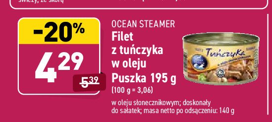 Filet z tuńczyka Ocean steamer promocja
