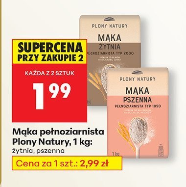 Mąka pełnoziarnista żytnia 1 kg promocja w Biedronka