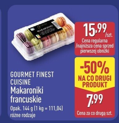 Makaroniki francuskie GOURMET FINEST CUISINE różne rodzaje promocja w Aldi