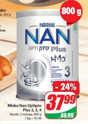 Mleko 4 Nestle nan optipro plus hm-o promocja