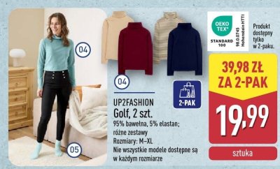 Golf UP2FASHION, 2 szt. promocja w Aldi