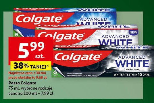 Pasta do zębów baking soda Colgate advanced white promocja w Auchan