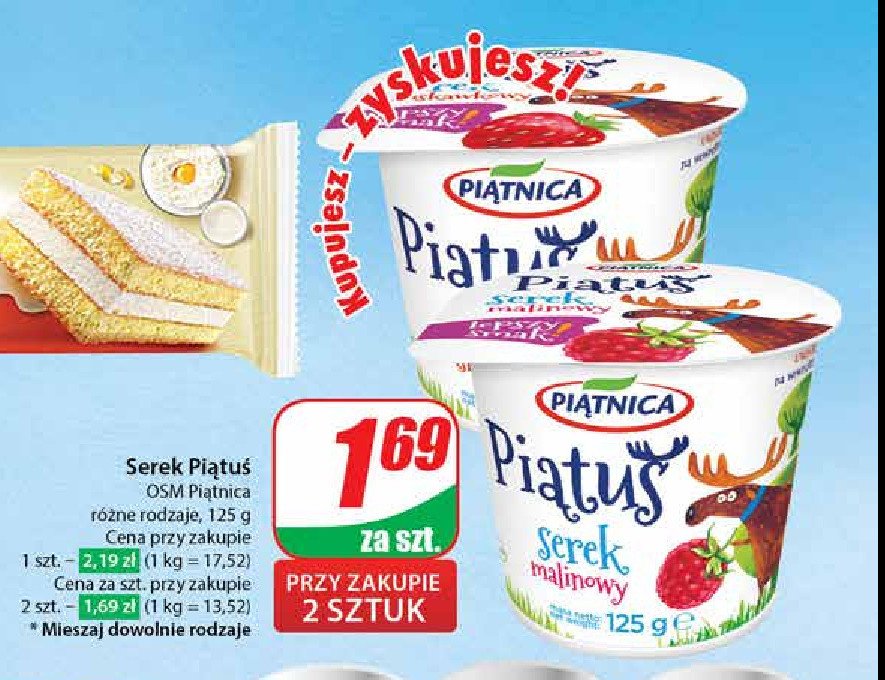 Serek truskawkowy Piątnica piątuś promocja