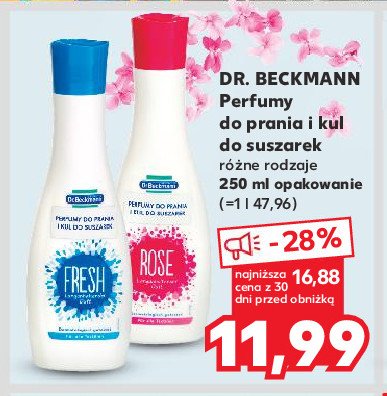 Perfumy do prania i kul do suszarek rose Dr. beckmann promocja