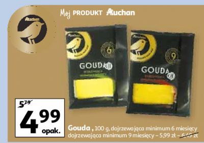 Ser gouda dojrzewający minimum 6 miesięcy Auchan promocja