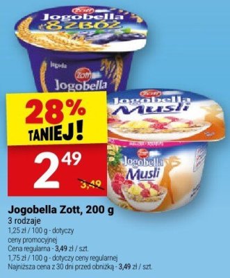 Jogurt Jogobella Zott, 200 g promocja w Twój Market