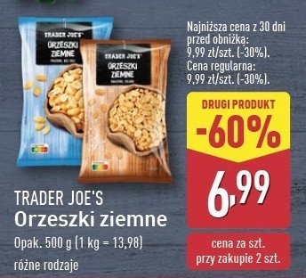 Orzeszki ziemne bez soli Trader joe's promocja