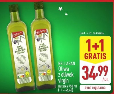 Oliwa z oliwek virgin BELLASAN Oliwa z oliwek virgin promocja w Aldi