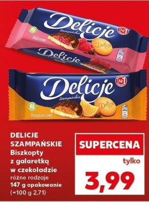 Szampańskie ciastka z galaretką w czekoladzie promocja w Kaufland