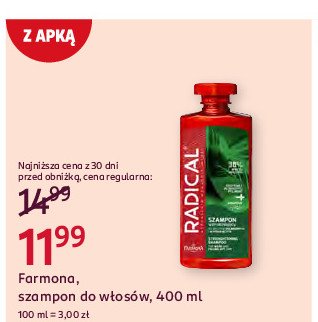 Szampon do włosów wzmacniający Radical promocja w Rossmann