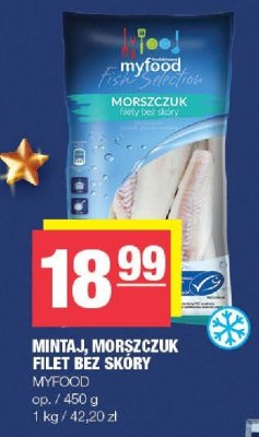 Mintaj, morszczuk filet bez skóry MyFood promocja w SPAR
