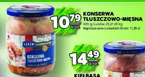 Konserwa tłuszczowo-mięsna Łuków promocja