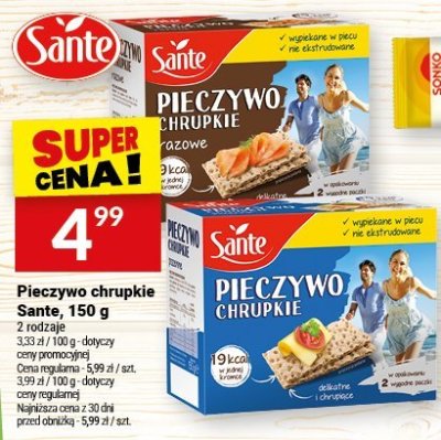 Pieczywo chrupkie Sante promocja w Twój Market