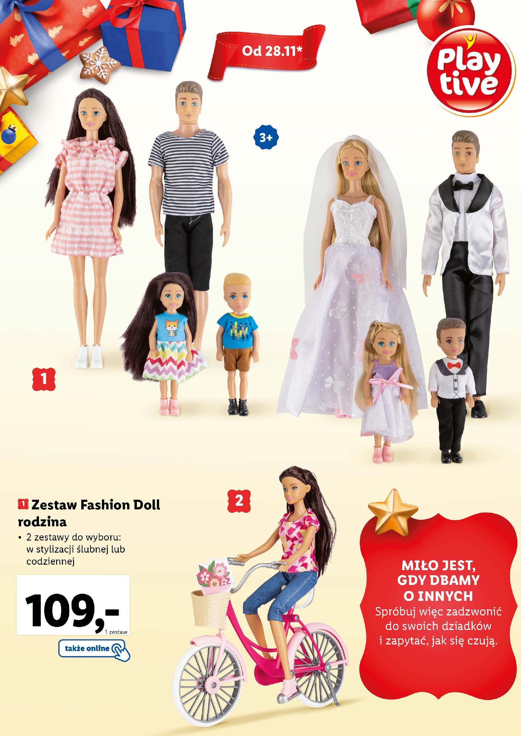 Zestaw fashion doll rodzina w stylizacji ślubnej Playtive promocja