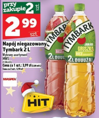 Napój niegazowany Tymbark 2 l promocja w TOPAZ