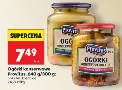 Ogórki konserwowe, 640 g/300 g: hot chili promocja w Biedronka