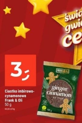 Ciastko imbirowo-cynamonowe Frank & Oli 50g promocja w Dealz