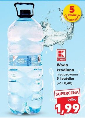 Woda źródlana niegazowana promocja w Kaufland