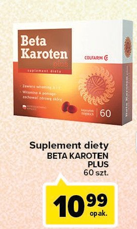 Suplement diety Beta-karoten plus promocja