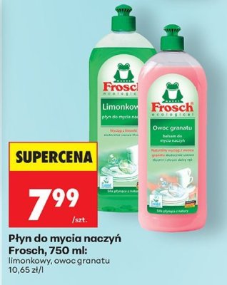 Płyn do mycia naczyń Frosch, 750 ml: limonkowy promocja w Biedronka