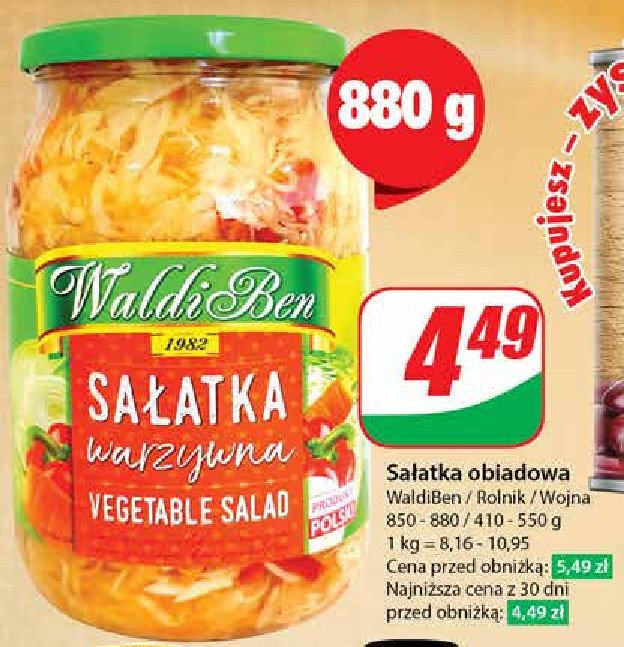 Sałatka warzywna Waldiben promocja