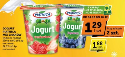 Jogurt Piątnica jagodowy promocja w Euro Sklep