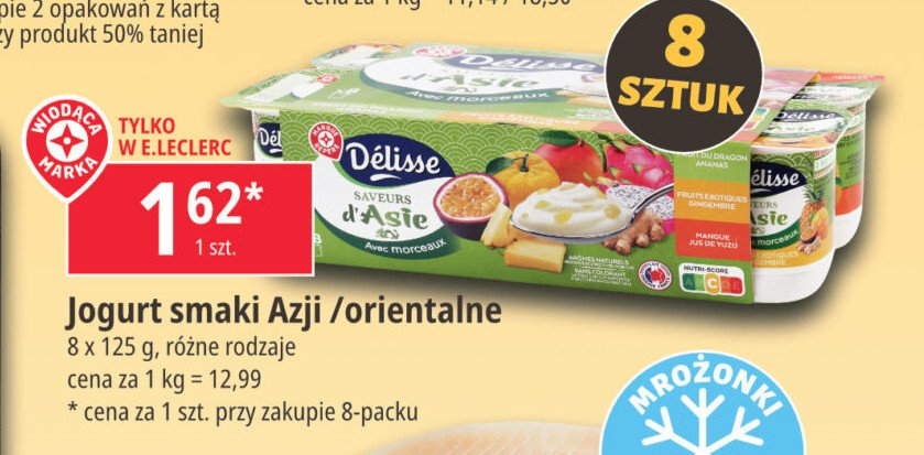 Jogurt owocowy smaki azji Wiodąca marka delisse promocja