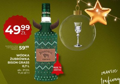 Wódka Żubrówka Bison Grass 0,7L promocja w Duży Ben