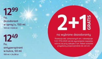 Dezodorant Fa, w spreju, 150 ml promocja w Rossmann
